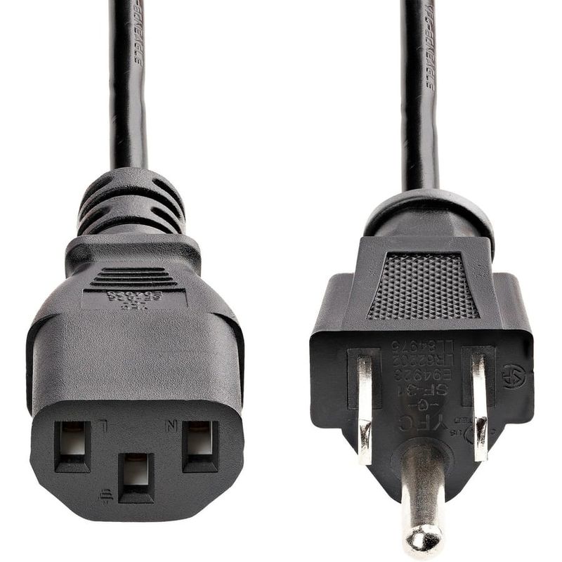 GENERICO - Cable De Corriente Para Pc De Escritorio Monitores Y Mas