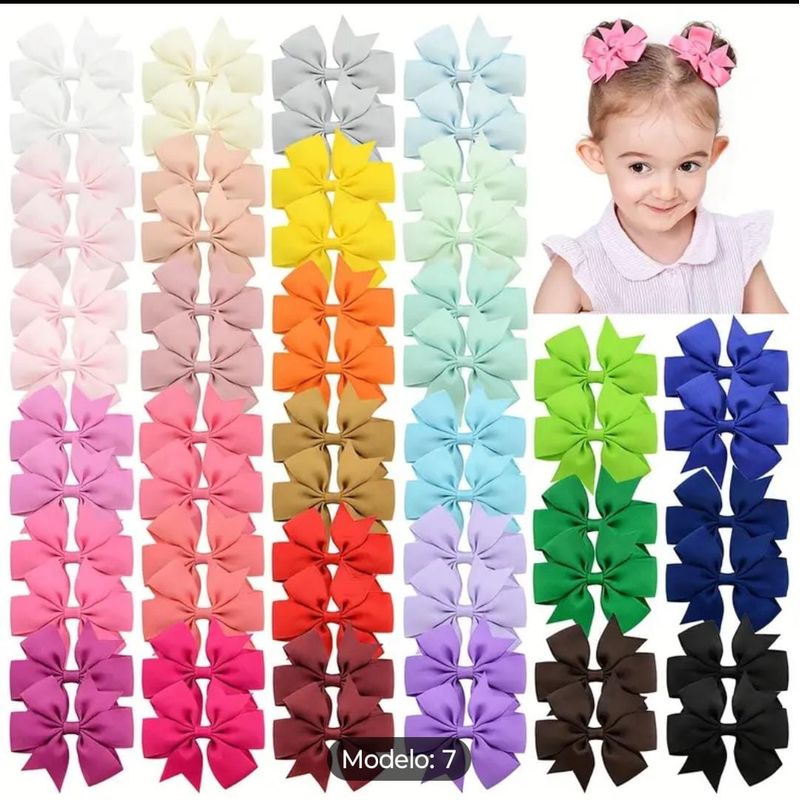 GENERICO - Moños Para Niñas Paquete 20 Pares Chulos