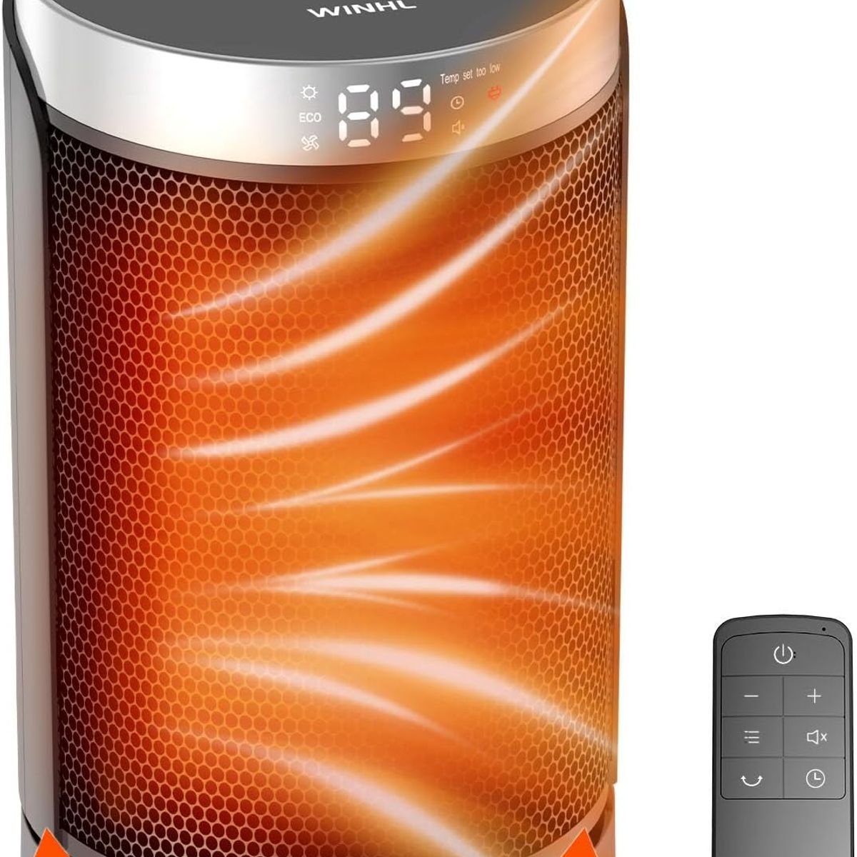 GENERICO - Calentador Eléctrico De Ambiente Portátil Oscilación y Control 1500W