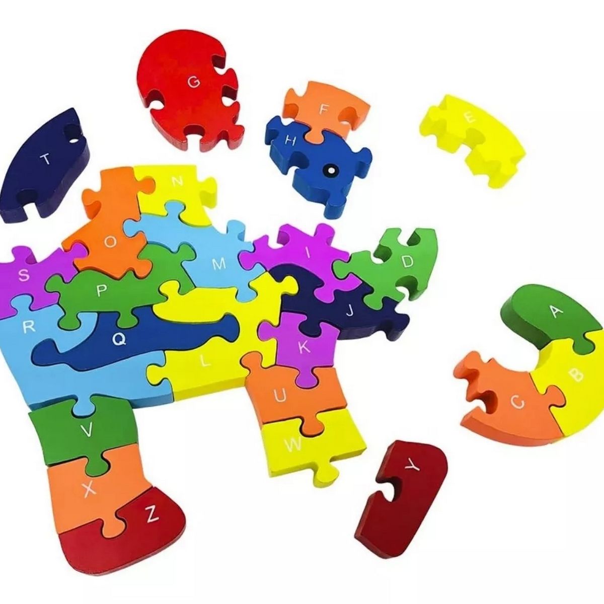 GENERICO - Rompecabezas Elefante Interactivo 3d Juego Didactico Colores