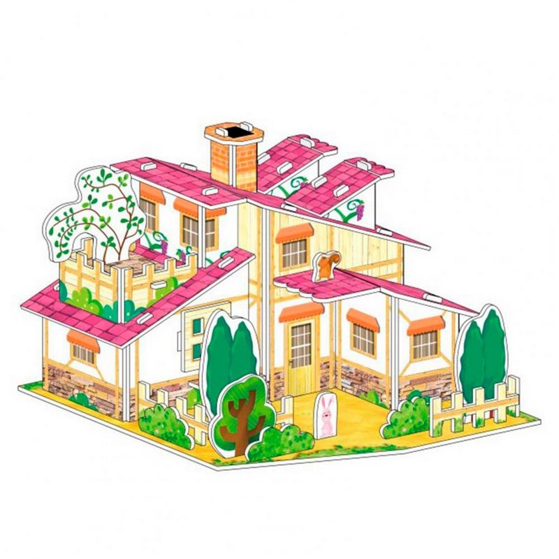 GENERICO - Rompecabezas Casa Villa Jardin Juego Didactico Armable Niña