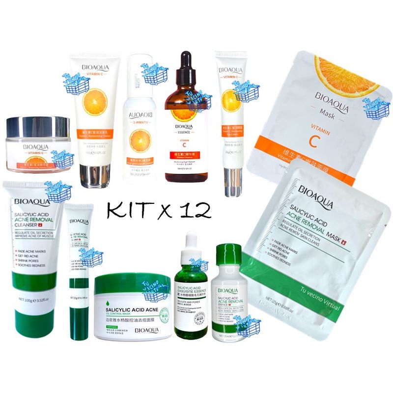 BIOAQUA - Kit Acido Salicílico - Kit vitamina c  Bioaqua