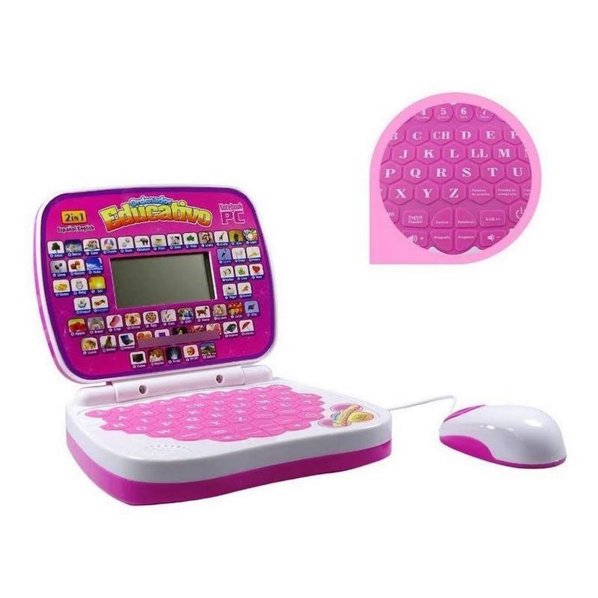 GENERICO - Mi Primer Portátil Infantil Laptop Educativo Sonido Led Niña