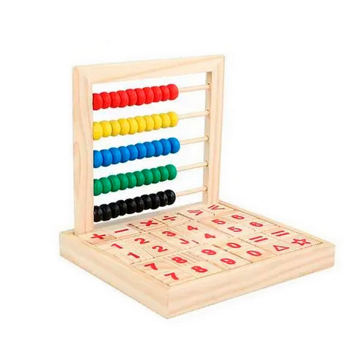 GENERICO - Abaco Matematico Bloques Madera Estudio Niños Abacus Aprende