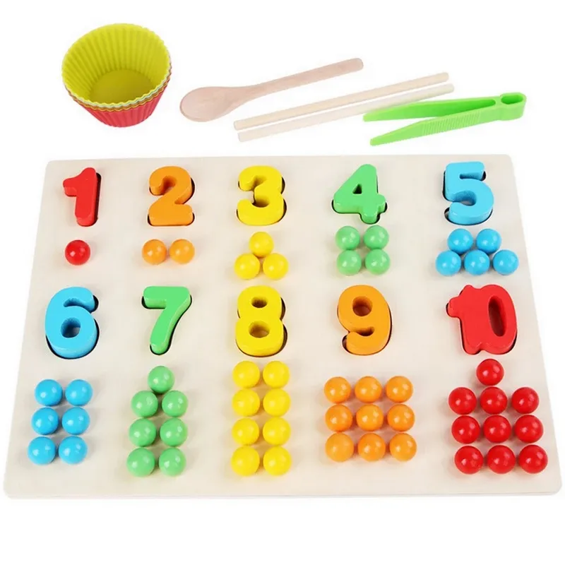 GENERICO - Juego Madera Puzzle Matemática Didáctico Interactivo Colores
