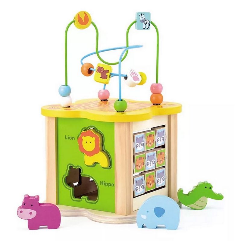 GENERICO - Cubo Para Bebes Madera Didactico Multifuncional Montessori