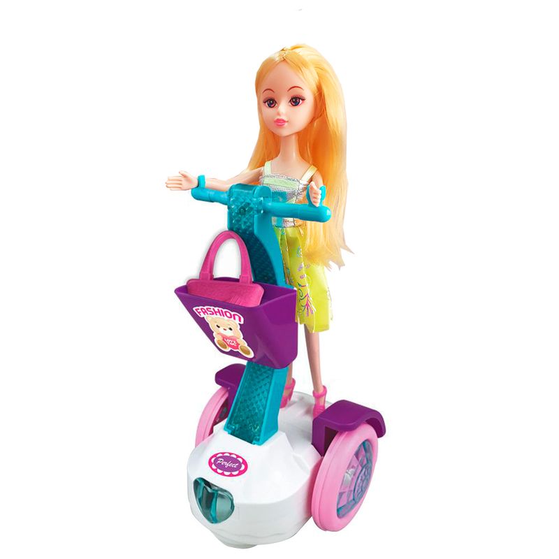 GENERICO - Muñeca Barbie Baile Musical Con Patineta Scooter