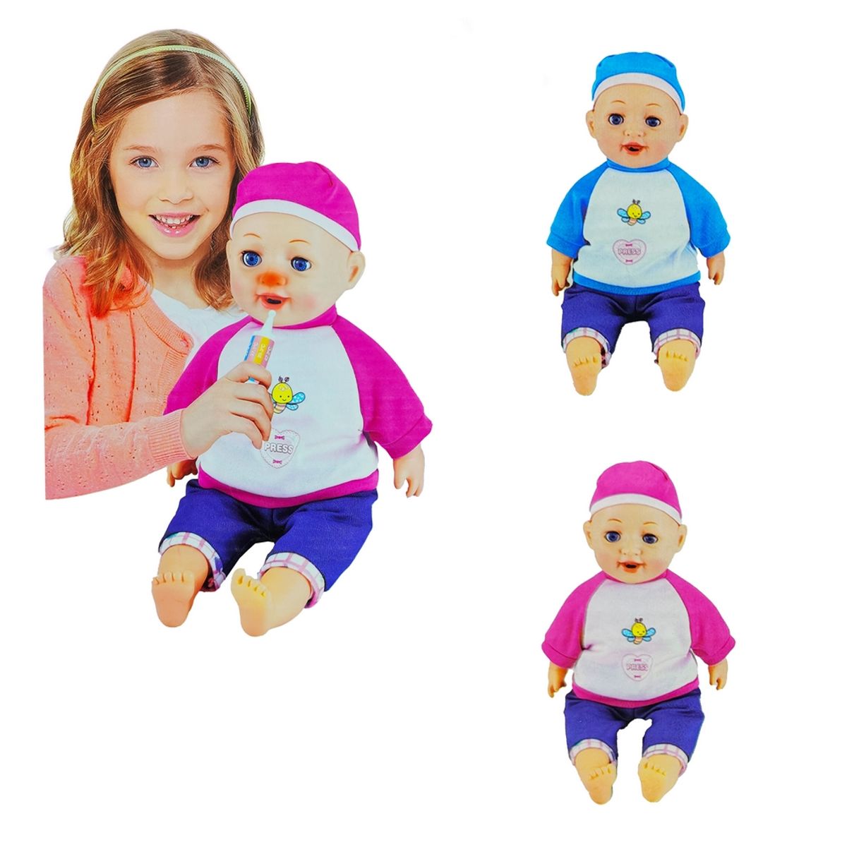 GENERICO - Muñeco Bebe Mi Primer Diente Juguete Interativo Sonido Luces