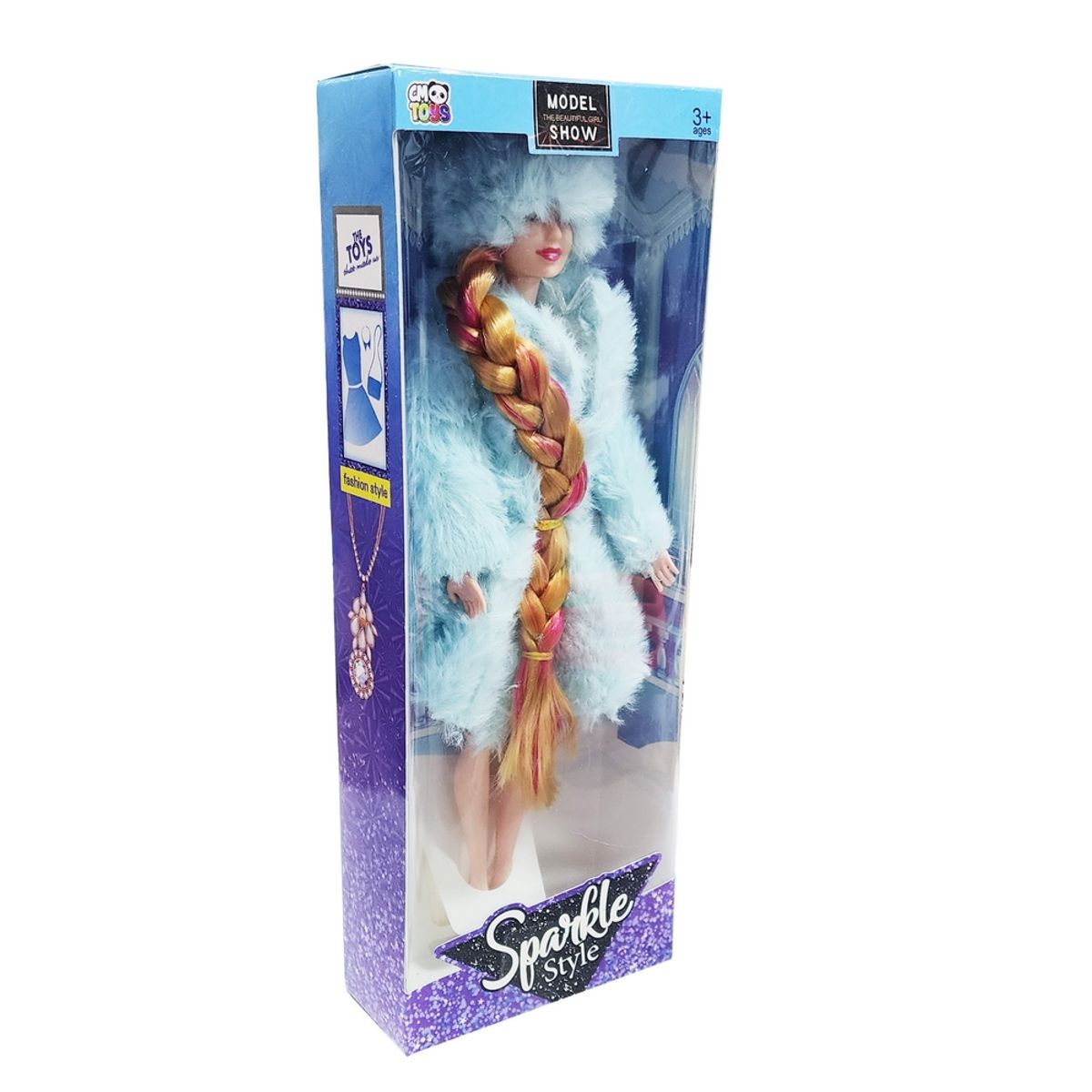 GENERICO - Muñeca Princesa Reina Vestido Lanoso Frio Cabello Largo