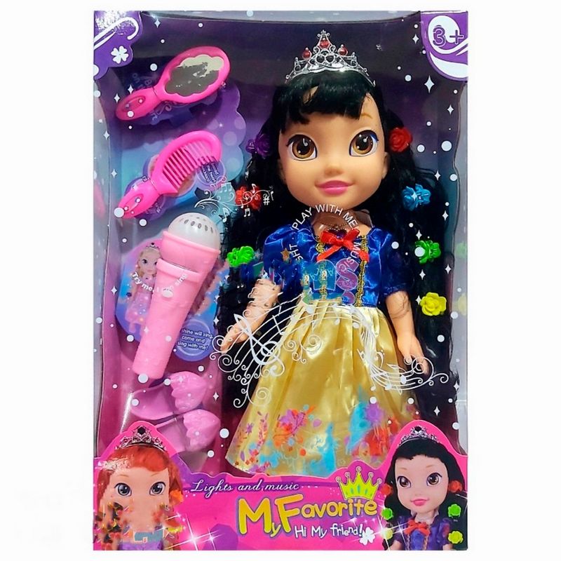 GENERICO - Muñeca Princesa Blanca Nieves Luces Niña Sonido