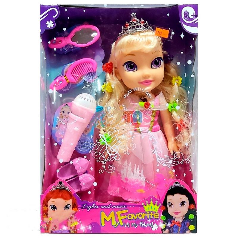 GENERICO - Muñeca Princesa Aurora Luces Niña Sonido