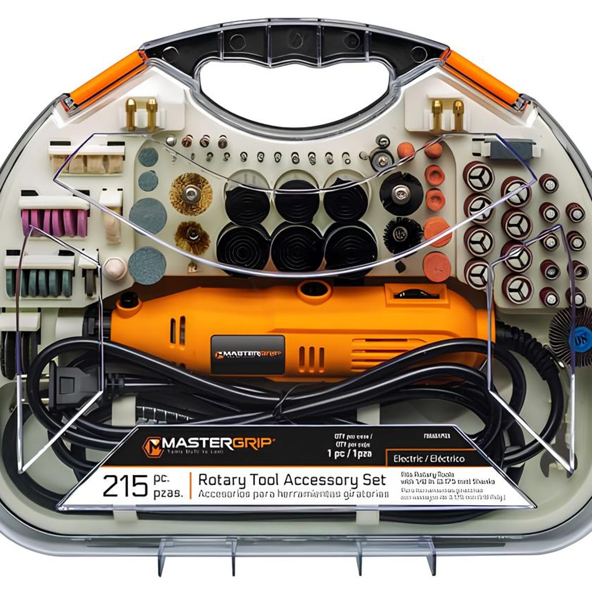 MASTER - Mastergrip Set de Herramientas Rotativas de CA 215 Piezas