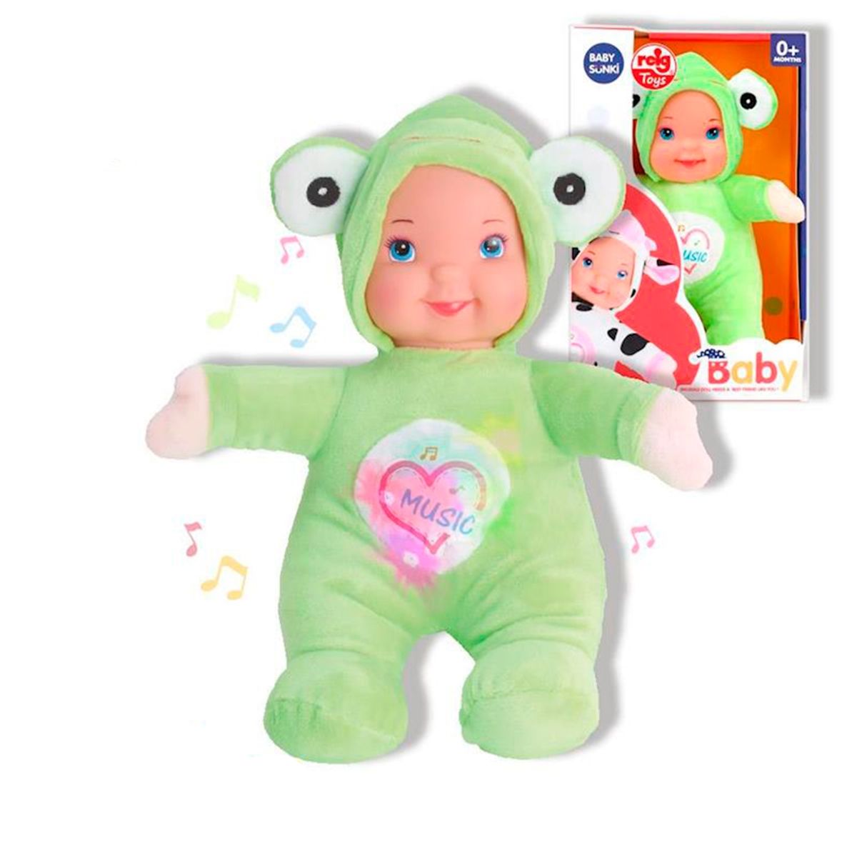 GENERICO - Muñeco Bebe Niñas Mi Baby Sonido Felpa Juguete Pijama Rana