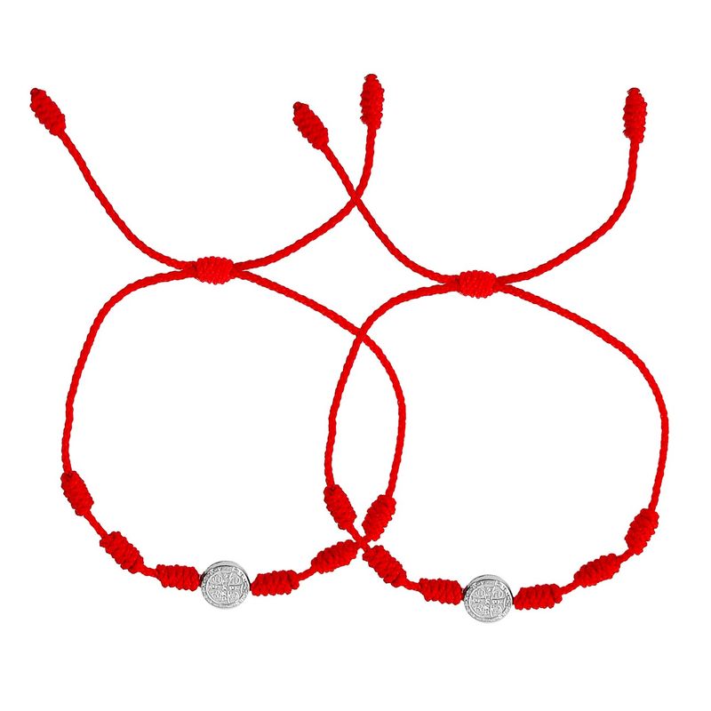 GENERICO - Pulsera Para Pareja San Benito En Plata Protecciòn + Estuche