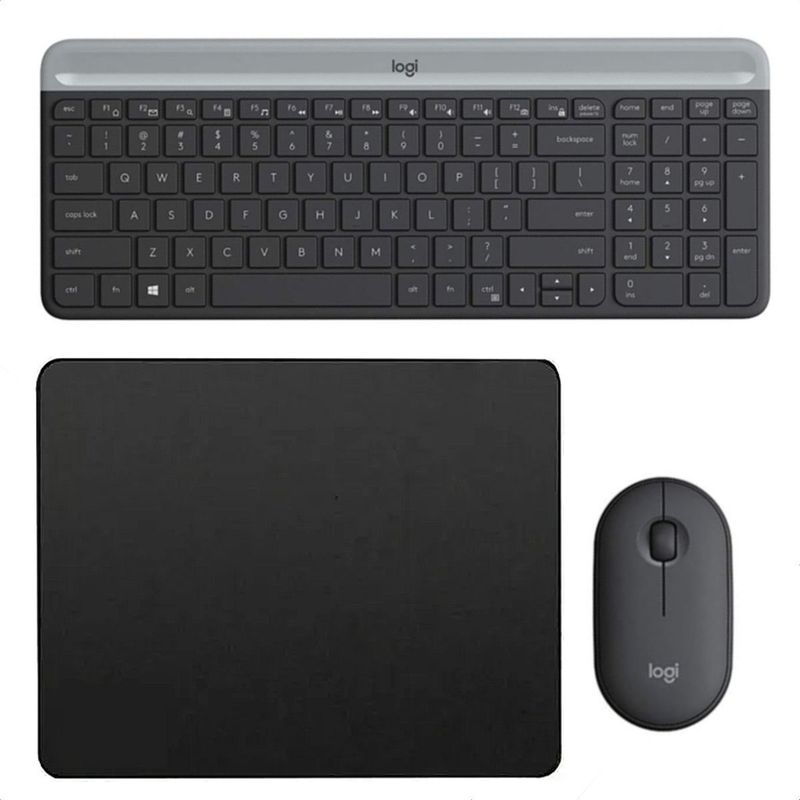 LOGITECH - Combo Inalámbrico Logitech Mk470 + Pad Mouse Small 25x21cm