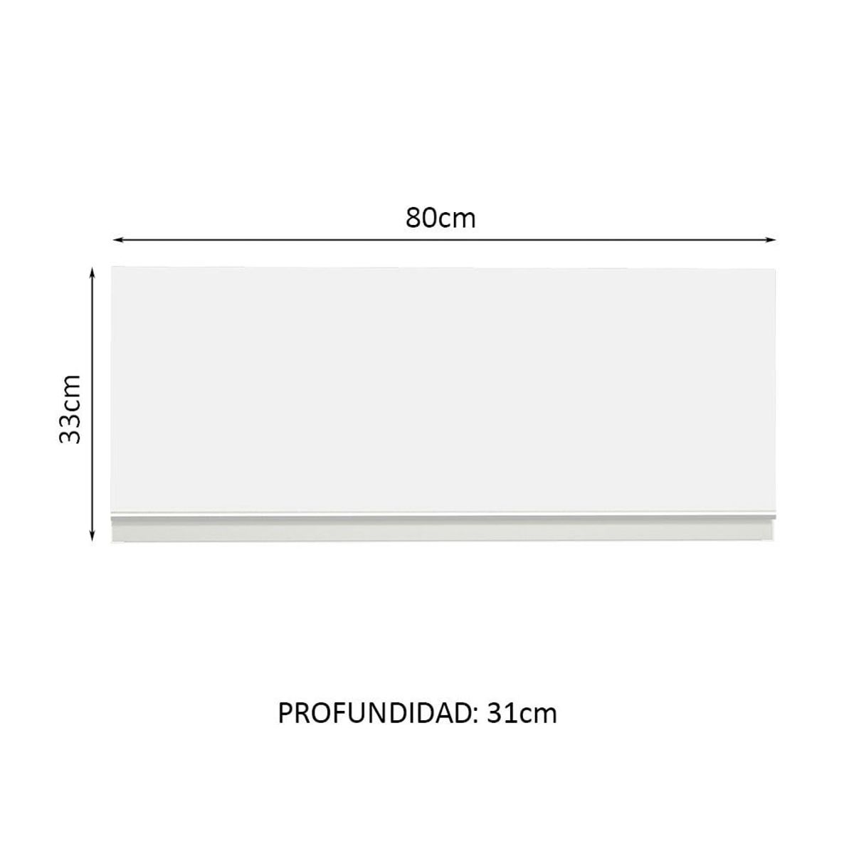 MADESA - Mueble de Cocina Superior Glamy 80 cm 1 Puerta Abatible