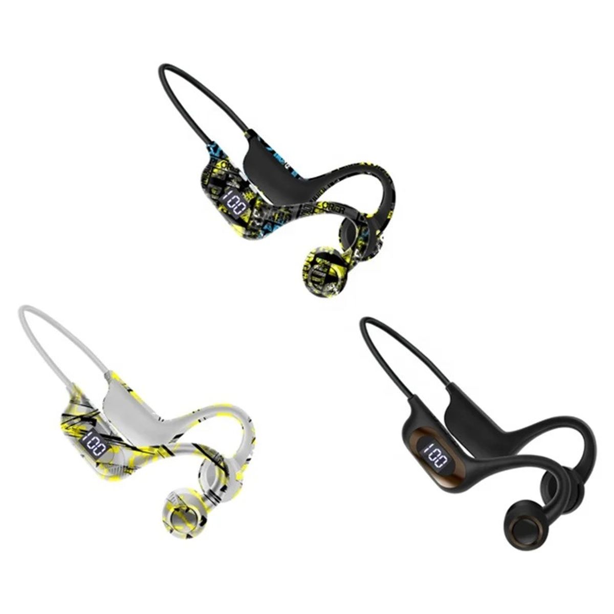 SPORT - Audífonos De Cuello Bluetooth Sports AKZ-G9 Nuevo Camuflado Blanco