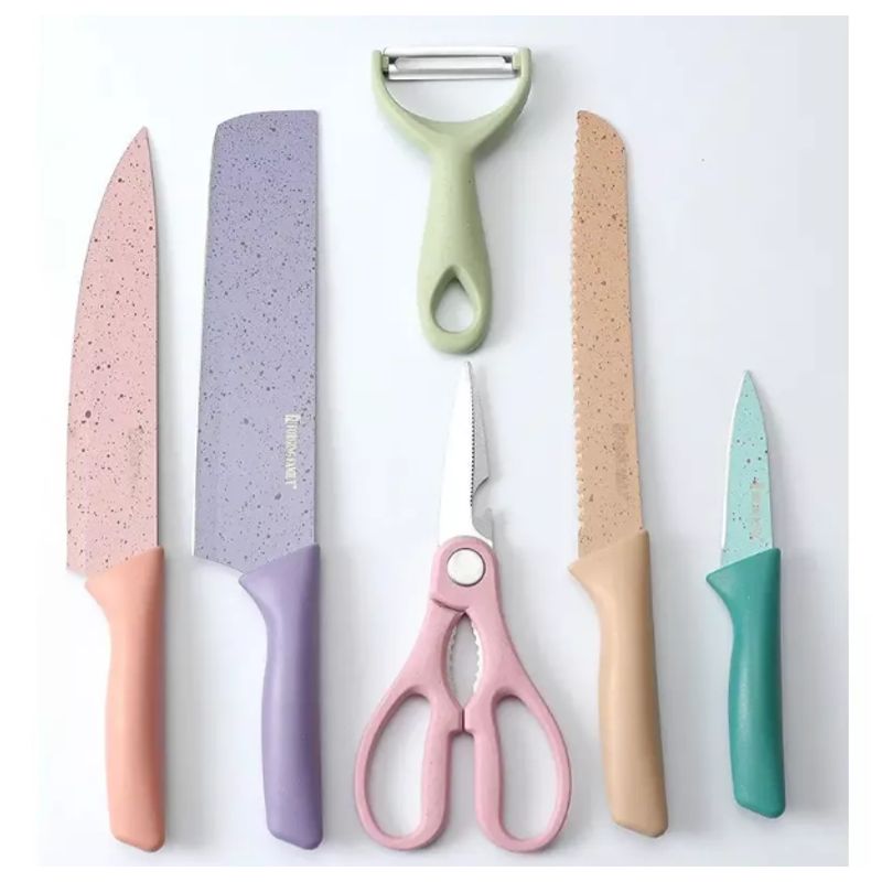 GENERICO - Set Juego De Cuchillos Para Cocina X6 Piezas