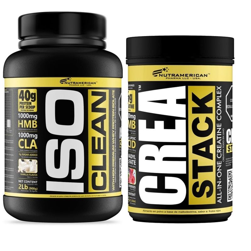 MEGAPLEX - Combo Proteina Iso Clean 2 lb+Creatina Crea Stack 1.3 LB