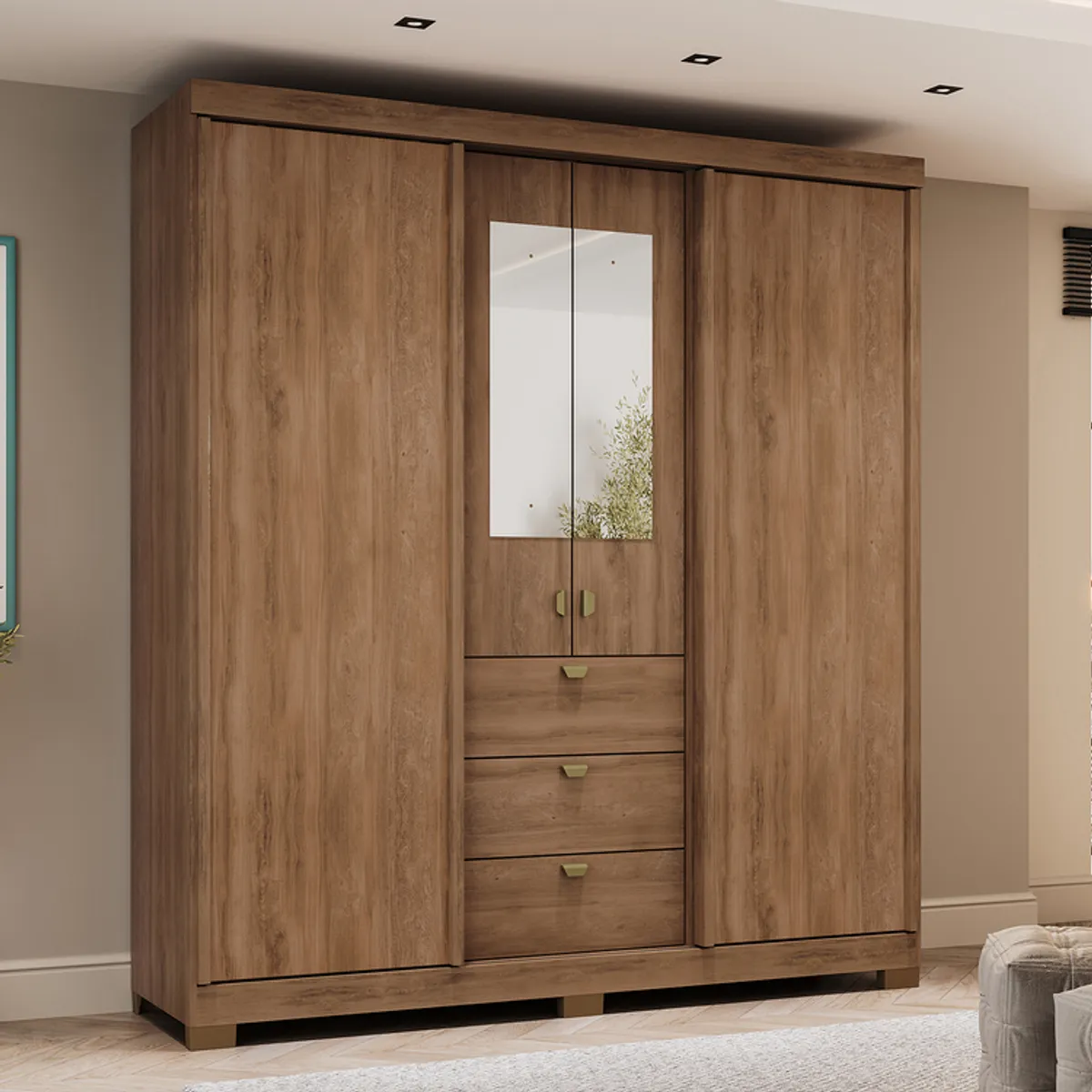 BERTOLINI - Closet armario 180cm 2 puertas corredizas 3 cajones en MDP