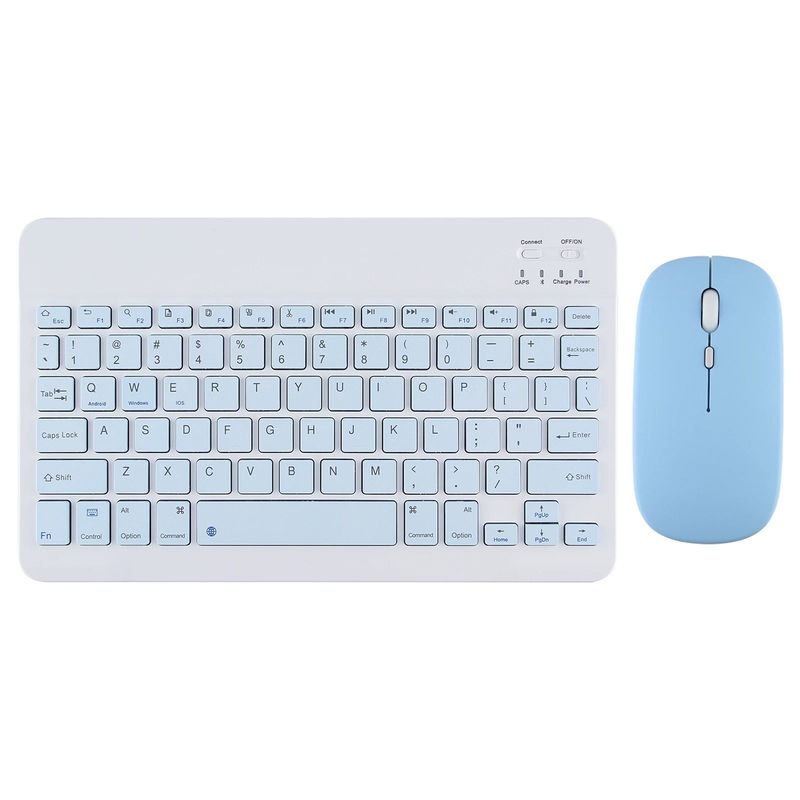 KEYBOARD - Teclado Bluetooth Kit Mouse Y Teclado Keyboard Nuevo Azul