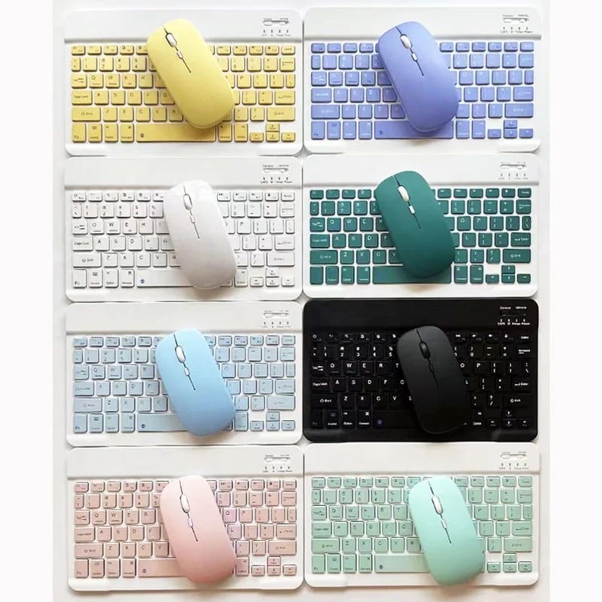 KEYBOARD - Teclado Bluetooth Kit Mouse Y Teclado Keyboard Nuevo Rosa