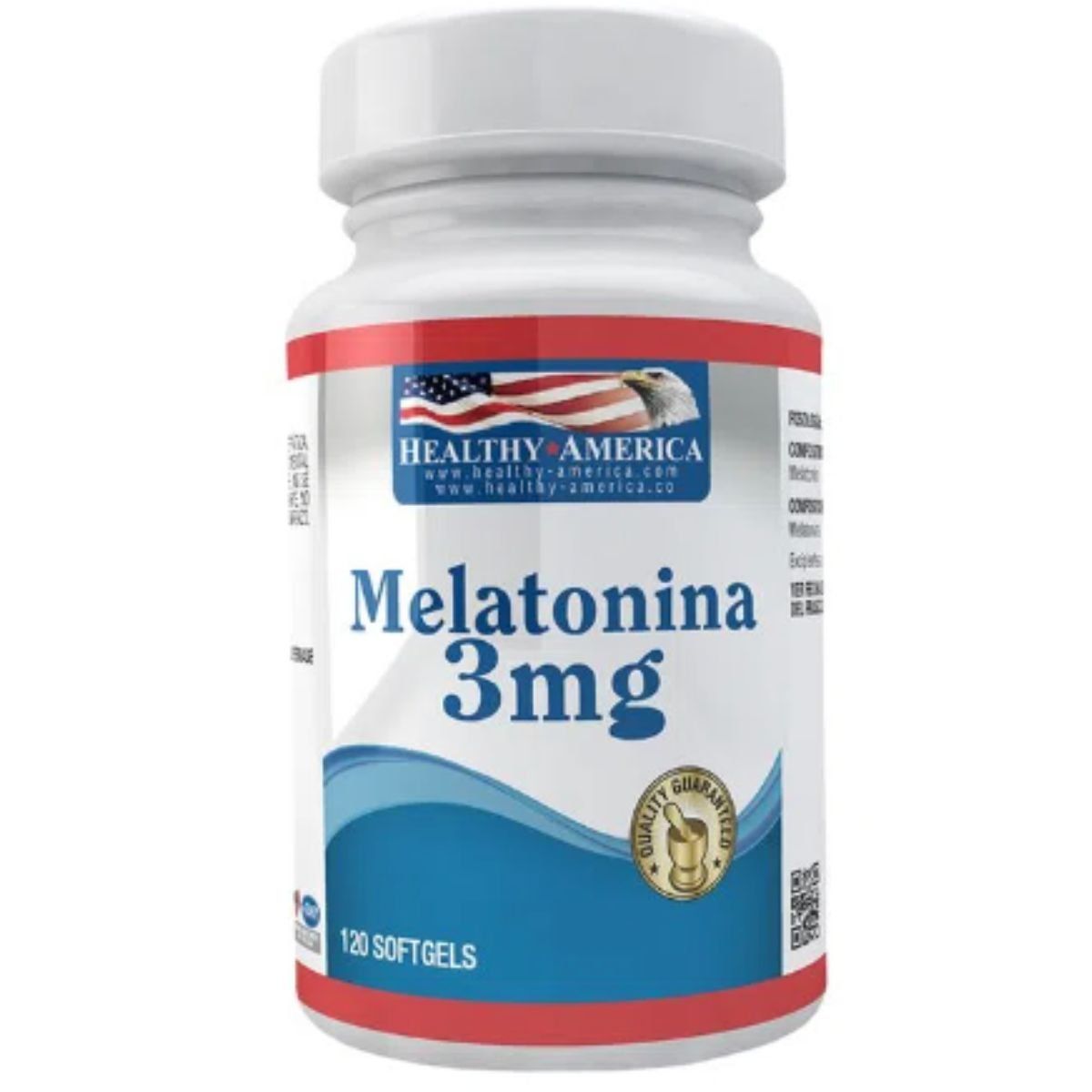 HEALTHY AMERICA - Melatonina 3mg 120 Cápsulas - Healthy America