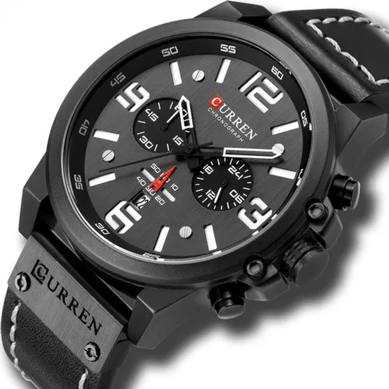 CURREN - Reloj Cronógrafo Curren 8314 de Cuero para Hombre