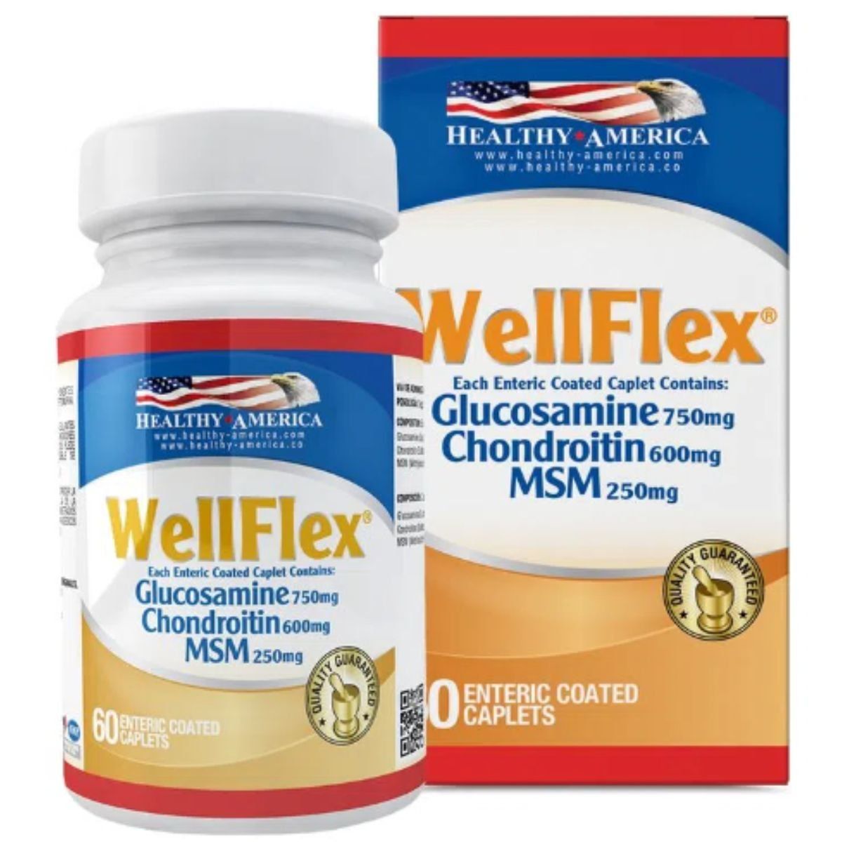 HEALTHY AMERICA - WellFlex Glucosamina 60 Caplets - Healthy America