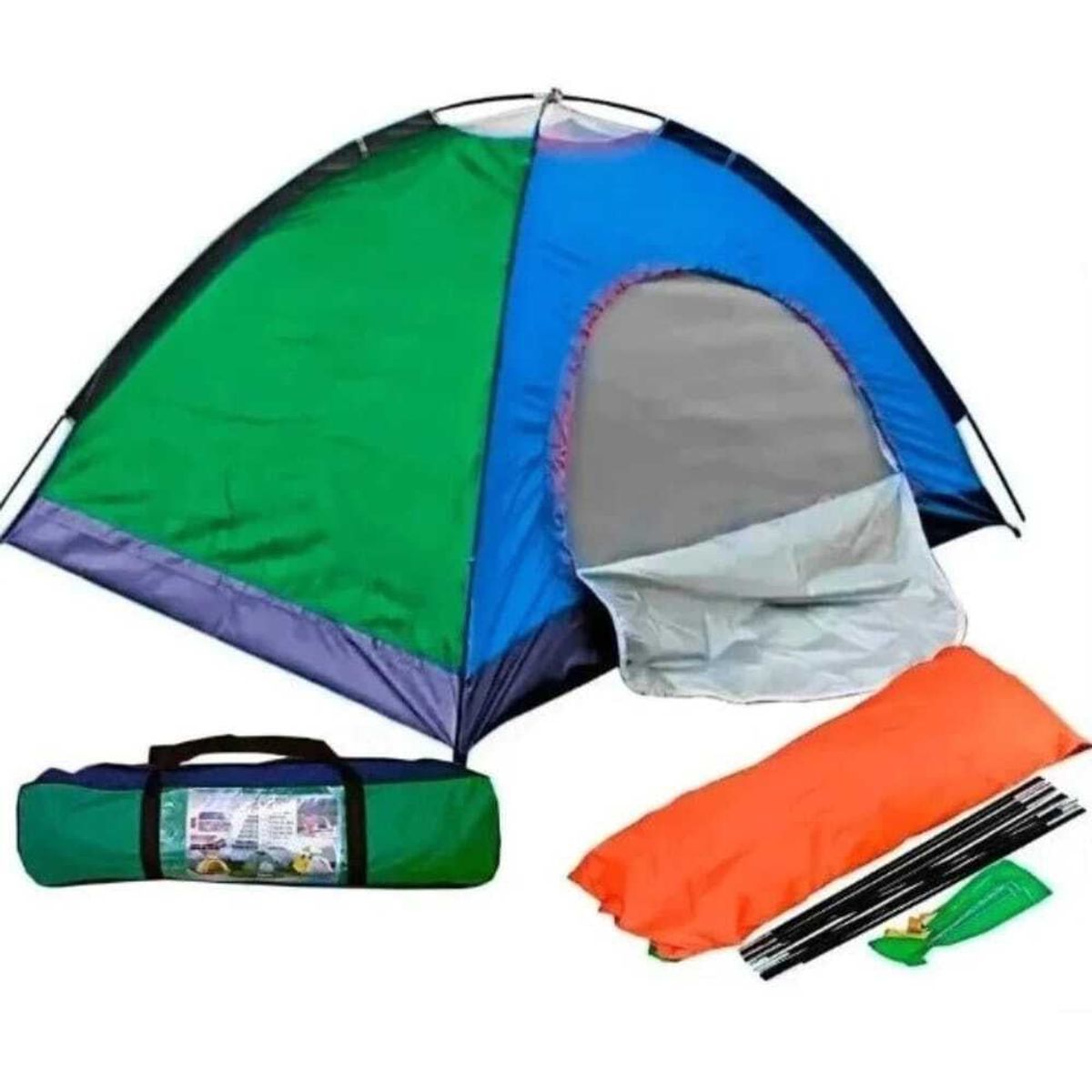 GENERICO - Carpa Impermeable Para 2 Personas 200x135cms