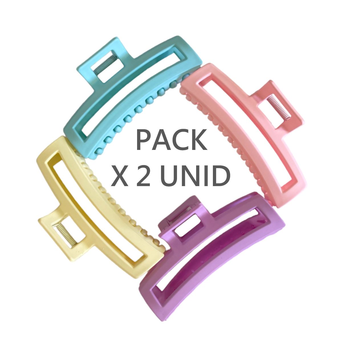 GENERICO - Gancho X 2 Unid Caimán Pinza Gancheta Grande de Cabello-