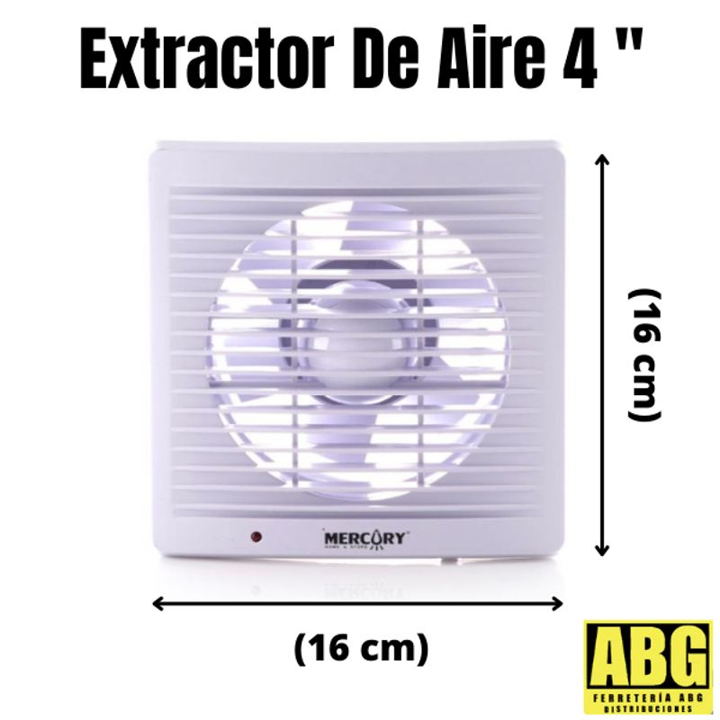 MERCURY - Extractor De Aire 4 '' Con Rejilla Blanco