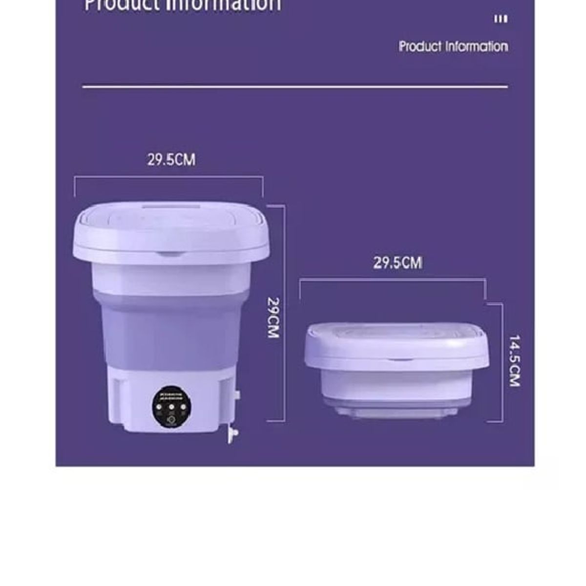 GENERICO - Lavadora Portátil Mini De 8 Litros, Secadora Giratoria