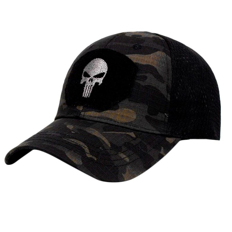COMPRALOENCASA COM - Gorra Calavera Ajustable Cachucha Con Velcro Para Parches GTC01