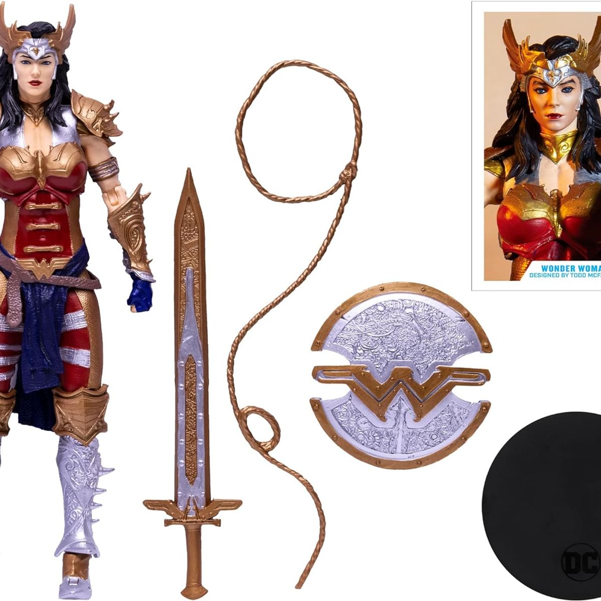 MC FARLANE - Figura Mujer Maravilla By Todd Mcfarlane Gold Label