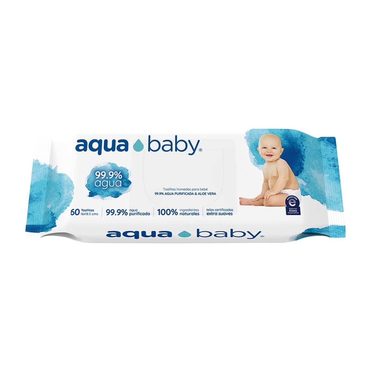 AQUA BABY - Caja 24 Toallitas Húmedas Aqua Baby 60 Unidades