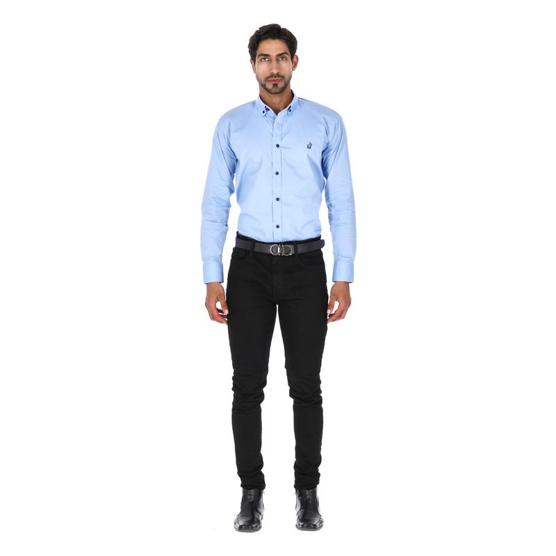 LA CHAQUETERIA - Camisa en Algodón 100% LCC2301 Azul Celeste