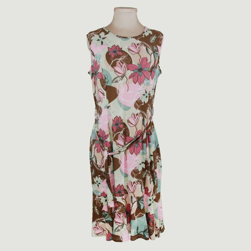L Y H - Vestido Para Mujer Sin Manga Café Marca L&H