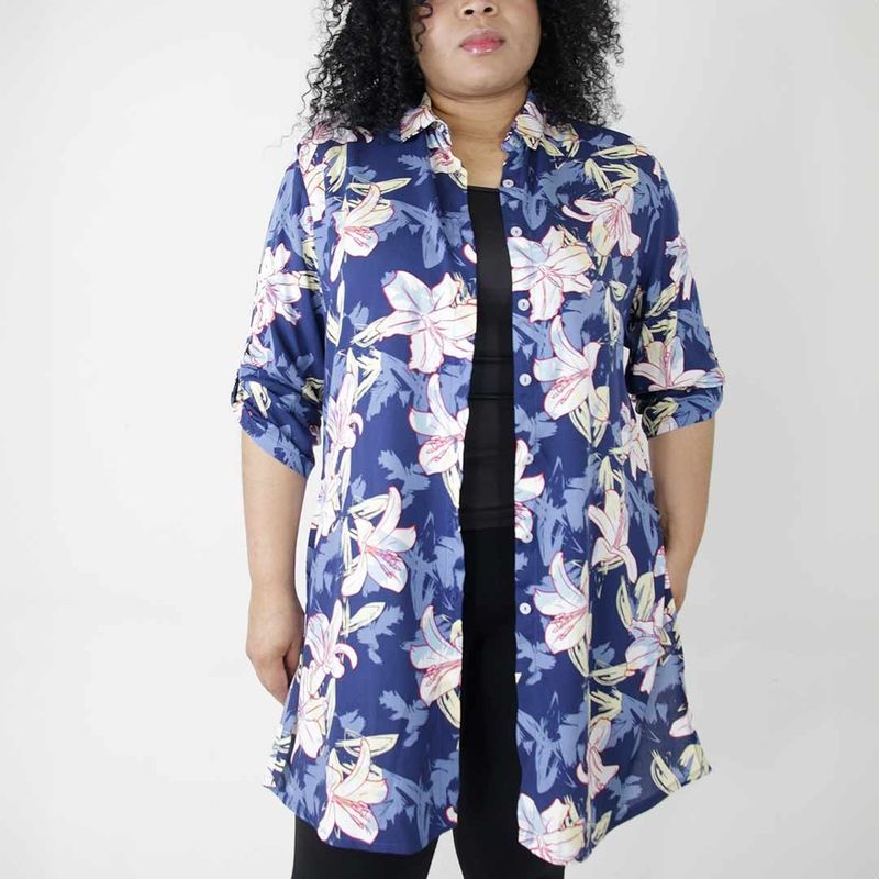 L Y H - Bluson Para Mujer Manga 34 Azul Marca L&H
