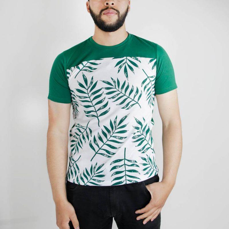 L Y H - Camiseta Para Hombre Manga Corta Verde Marca L&H