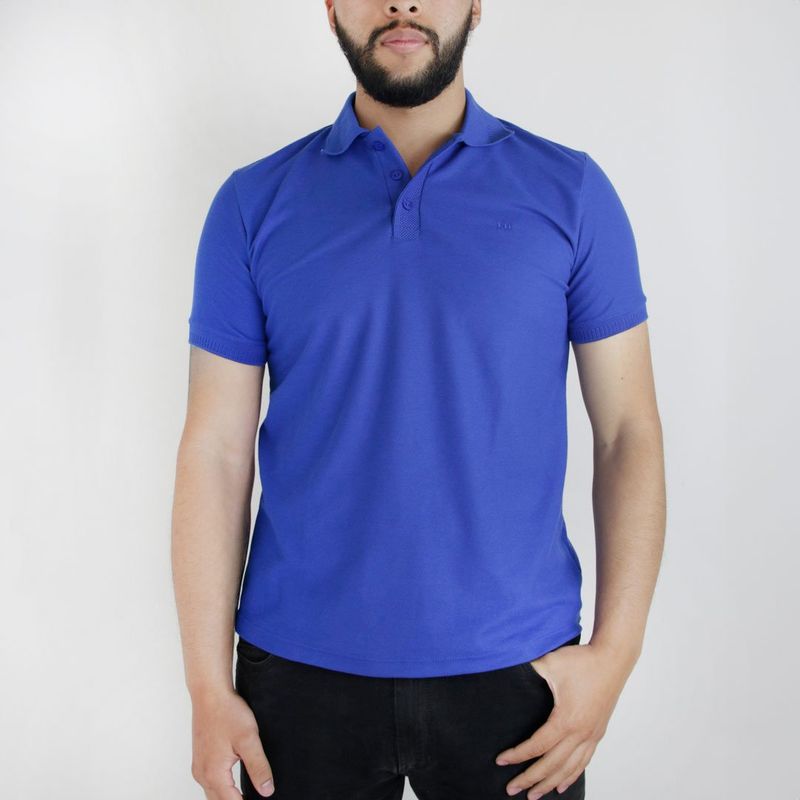 L Y H - Camiseta Para Hombre Manga Corta Azul Marca L&H
