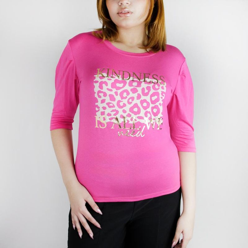 L Y H - Camiseta Para Mujer Manga 34 Hueso Marca L&H
