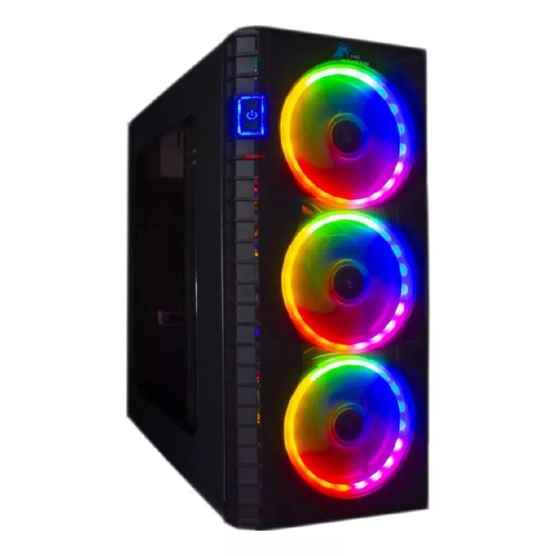 GENERICO - CAJA ATX HG SX-C3138BK 3 COOLER ACRÍLICO NEGRO