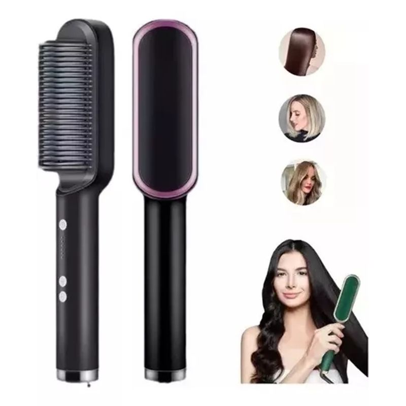 GENERICO - Cepillo Alisador Iónico Para Cabello Peine Profesional 110v