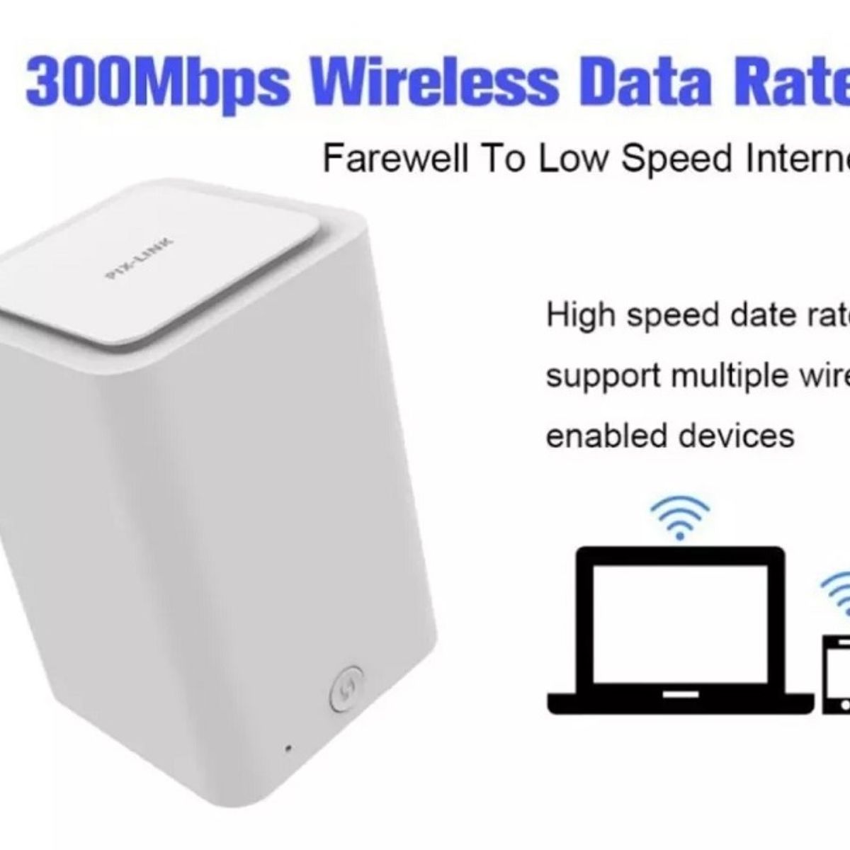 GENERICO - Repetidor Amplificador De Señal Wifi Router 300mbps Portable