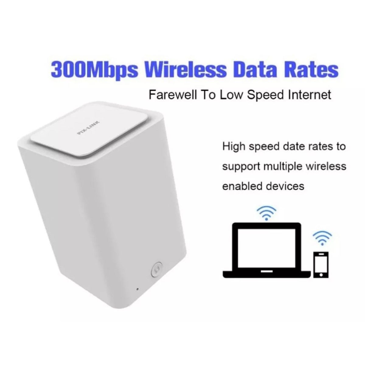 GENERICO - Repetidor Amplificador De Señal Wifi Router 300mbps Portable