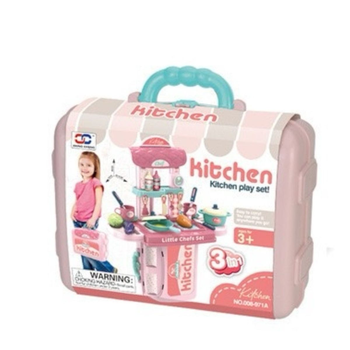 KITCHEN ART - Cocina para niña infantil portatil importada de alta calidad-