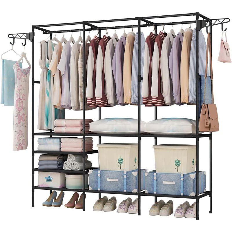 GENERICO - Closet Perchero Organizador Ropero 3 Niveles Estante Multifuncional