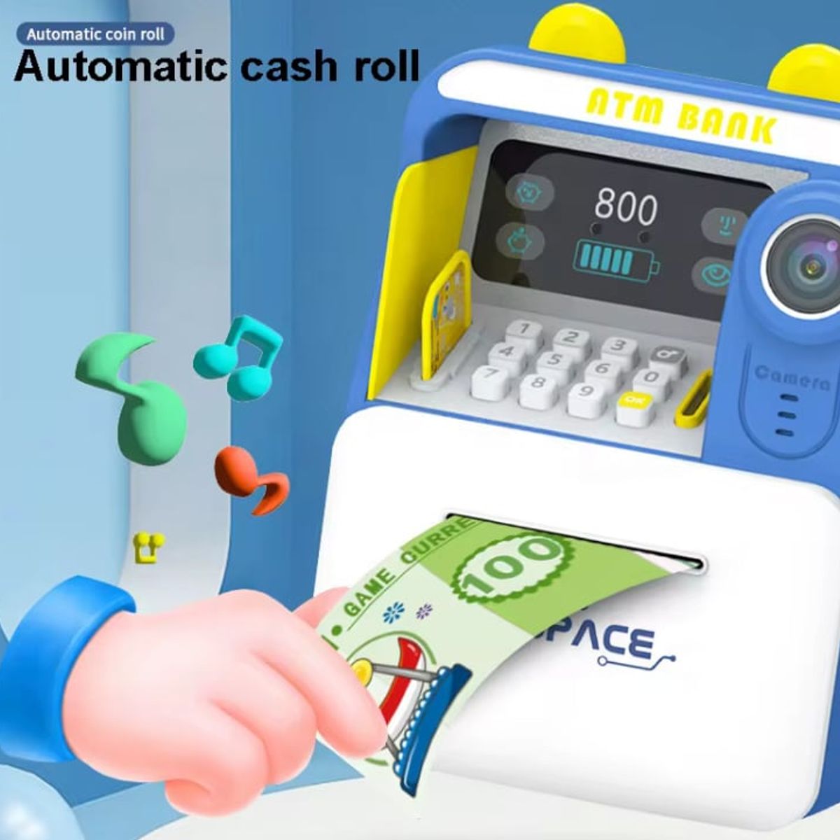 STALION - Alcancía Traga Billetes Cajero Electronico Con Clave