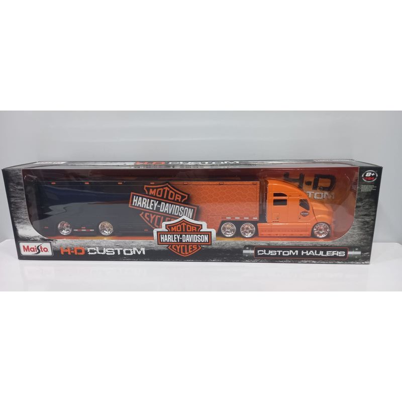 MAISTO - TRACTOMULA HARLEY DAVISON NARANJA NEGRA ESCALA 164…
